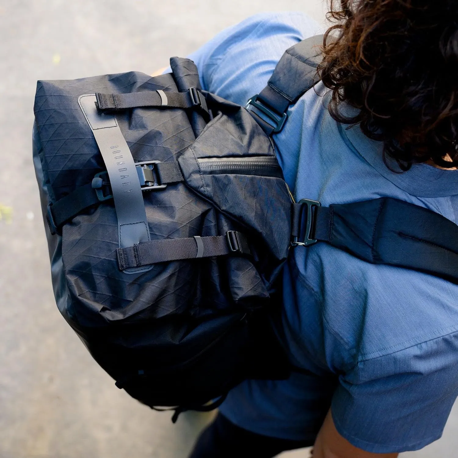 Errant Modular Duffel Bag Jet Black X-Pac  35L Weekender, Travel Duffel Backpack, Waterproof, Ventilated Wet/Dry Compartment