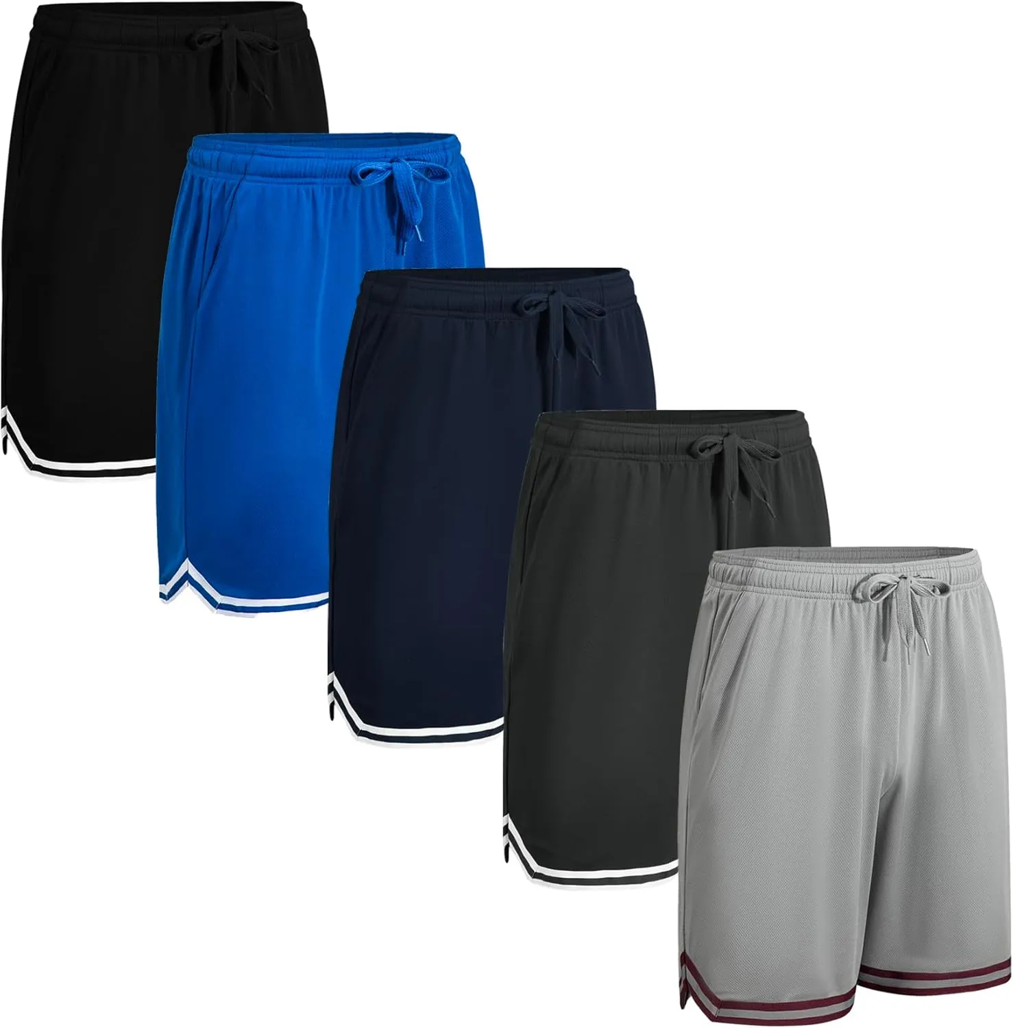 Facitisu Basketball Shorts for Men Lightweight Athletic Quick Dry Workout Running Shorts with Pockets