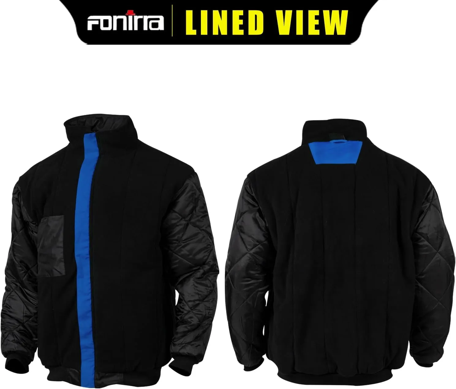 FONIRRA High Visibility Safety Bomber Jackets with Fleece Liner,ANSI Class 2 Reflective Waterproof Jacket for Men