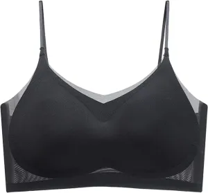 for Large Bust Sports Bra Yoga Sporty Ice Silk Seamless No Show Push Up Sports Bras Gym for Women Supportive Running