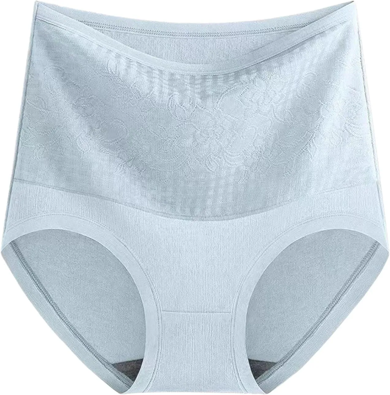 Franterd High Waisted Underwear for Women Seamless Cotton Tummy Control Panties Soft Stretch Full Coverage Briefs for Women