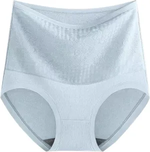 Franterd High Waisted Underwear for Women Seamless Cotton Tummy Control Panties Soft Stretch Full Coverage Briefs for Women