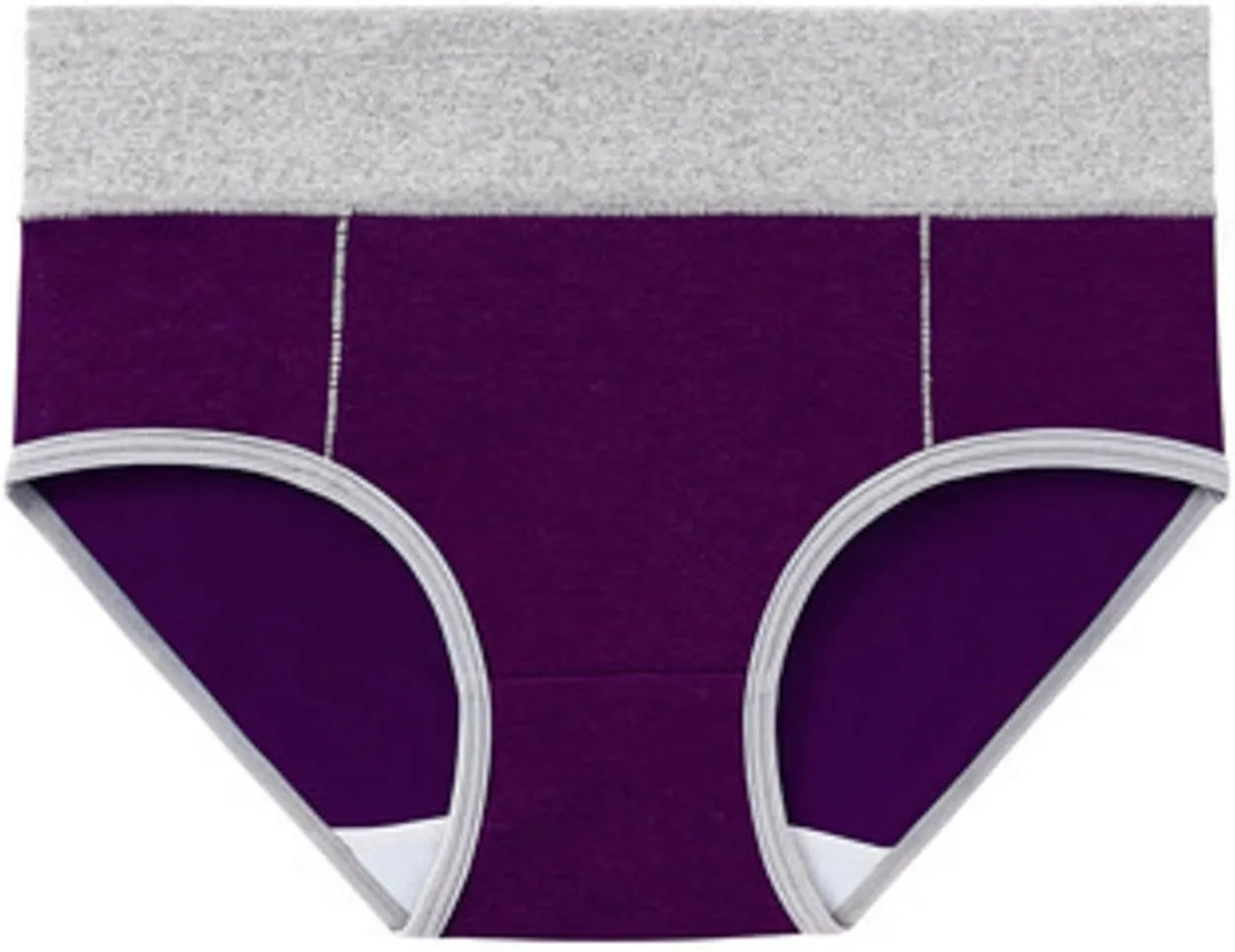Franterd Hipster Panties for Women Color Block High Waist No Show Bikini Briefs Seamless Underwear Ladies Soft Stretch Briefs