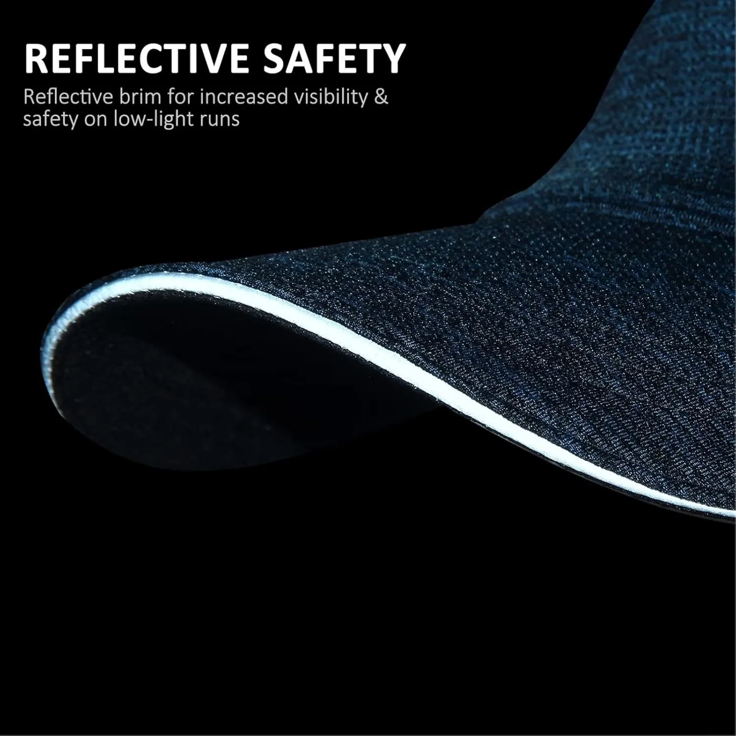 GADIEMKENSD Unstructured Running Hat Quick Dry Reflective Sports Cap Lightweight