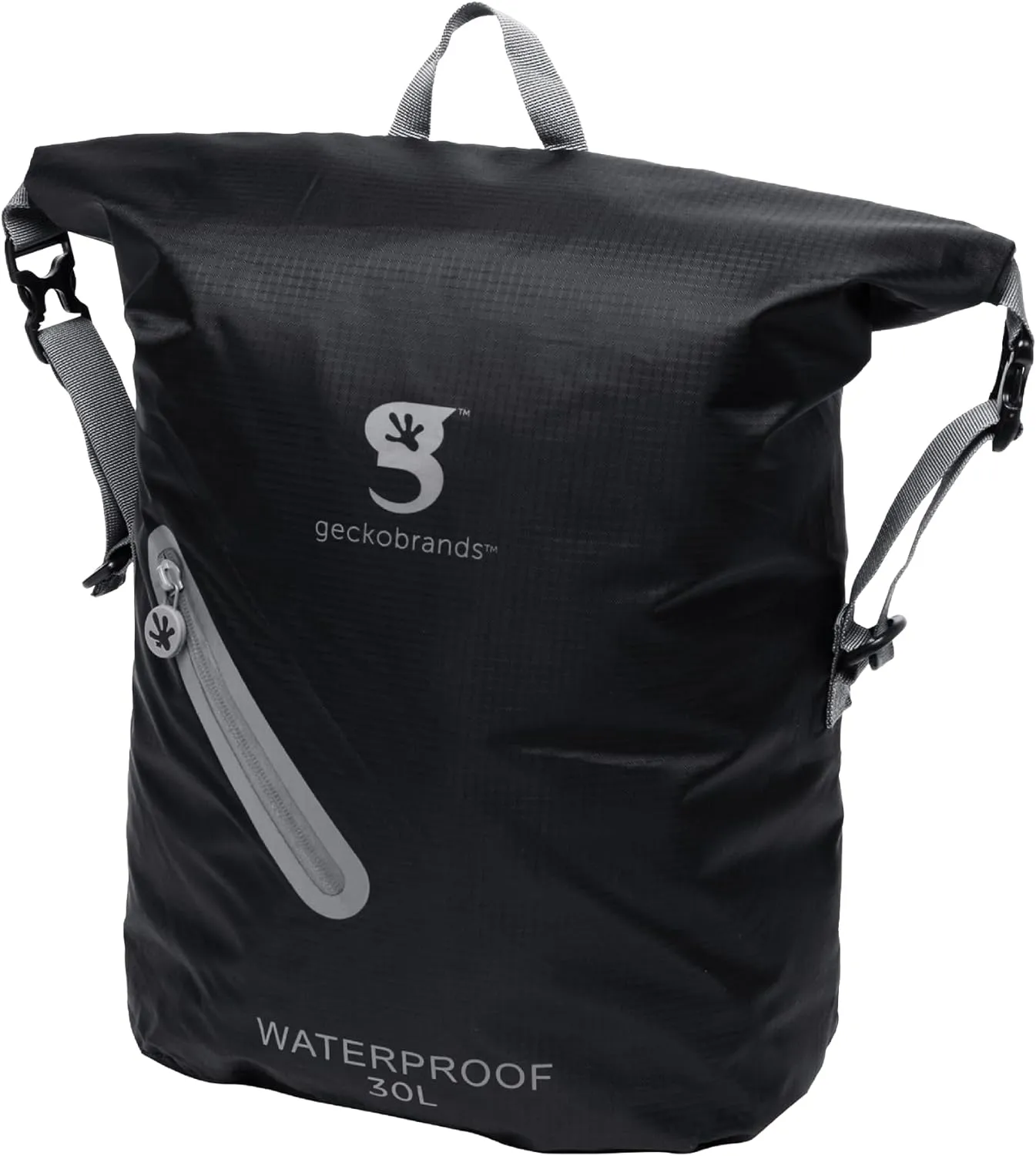 geckobrands Lightweight 30L Waterproof Backpack - Lightweight Watertight Outdoor Bag Hiking Traveling Light Water Activities
