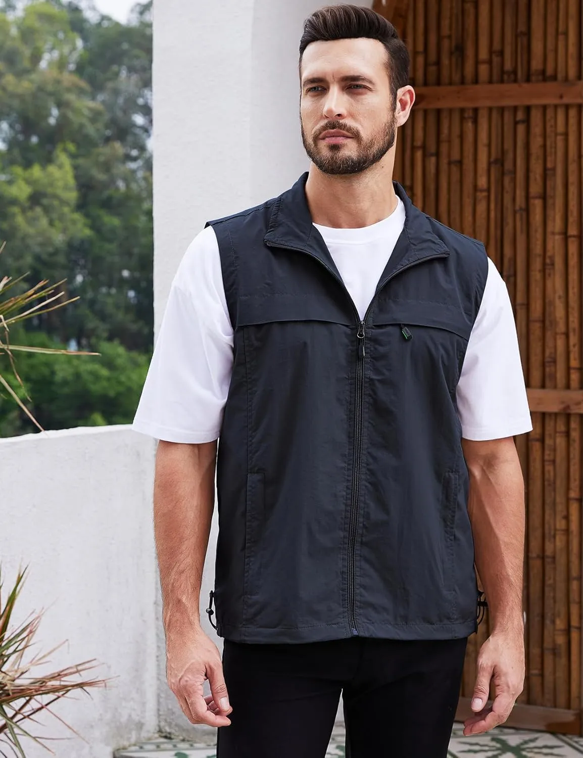 Gihuo Men's Lightweight Quick Dry Outdoor Multi Pockets Fishing Vest