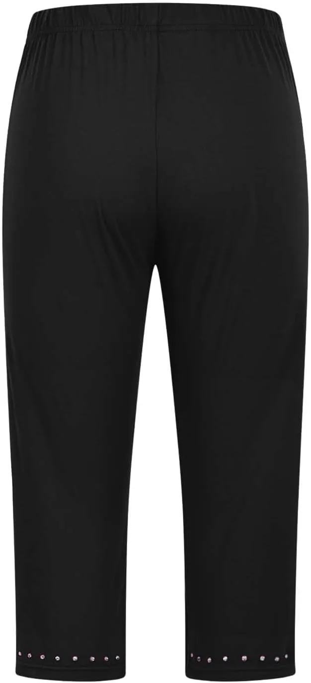Girls Capri Leggings High Waisted Compression Pants Stretch Active Yoga Tights for Kids Teen Workout Running