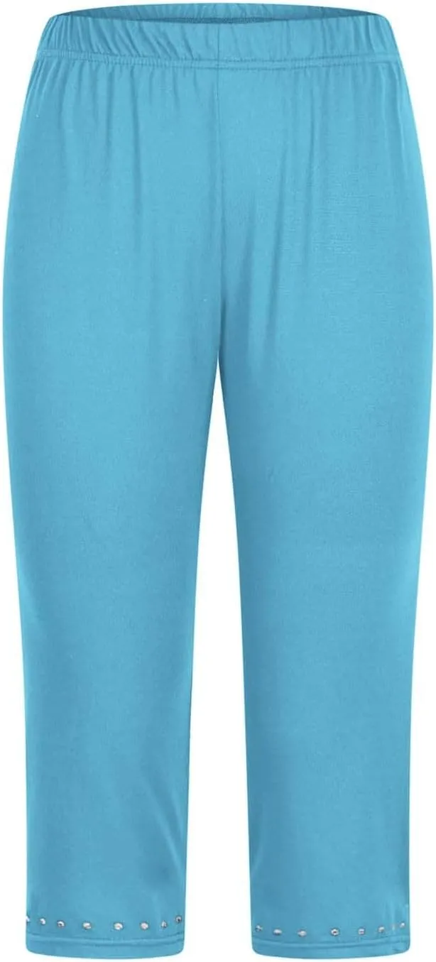 Girls Capri Leggings High Waisted Compression Pants Stretch Active Yoga Tights for Kids Teen Workout Running