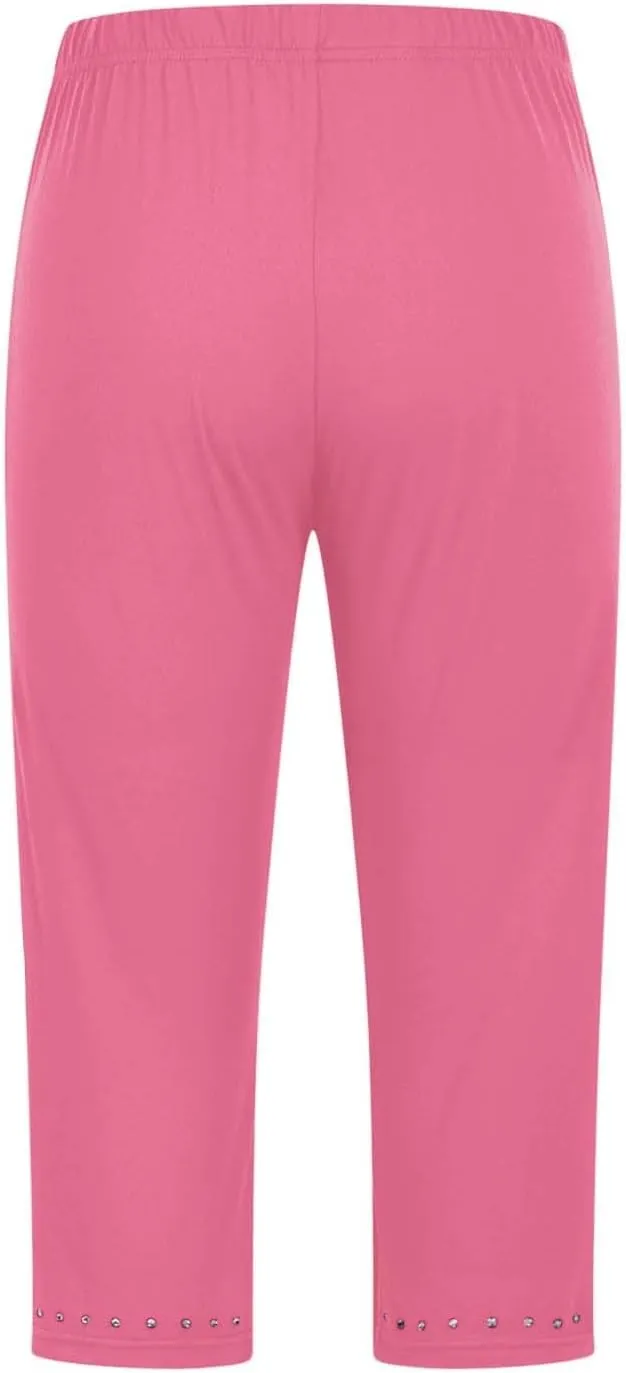 Girls Capri Leggings High Waisted Compression Pants Stretch Active Yoga Tights for Kids Teen Workout Running