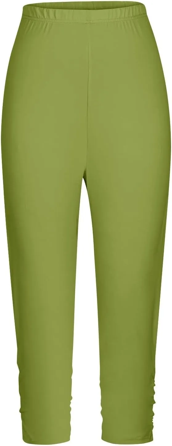 Girls Capri Leggings,High Waisted Compression Pants Stretch Active Yoga Tights for Kids Teen Workout Running