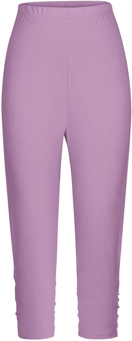 Girls Capri Leggings,High Waisted Compression Pants Stretch Active Yoga Tights for Kids Teen Workout Running