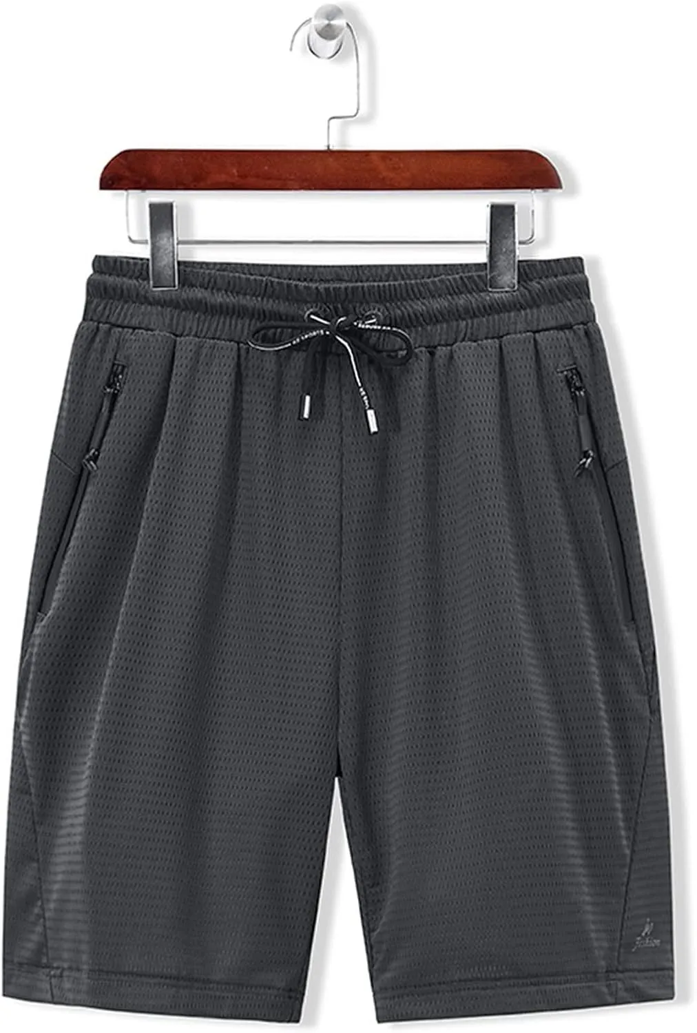 Gym Shorts for Men Ice Slik Mesh Breathable Athletic Shorts Elastic Waist Loose Workout Big and Tall Running Apparel