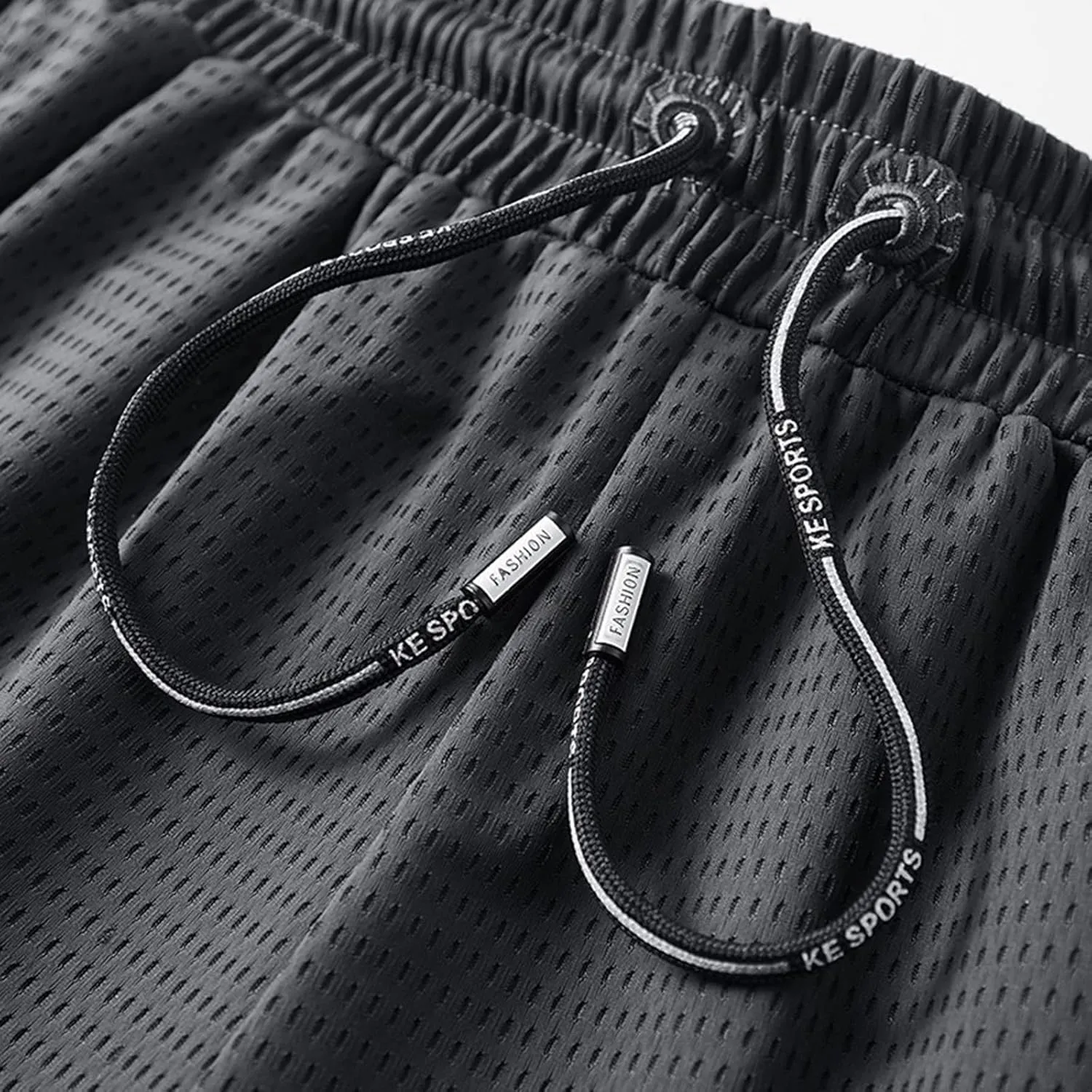 Gym Shorts for Men Ice Slik Mesh Breathable Athletic Shorts Elastic Waist Loose Workout Big and Tall Running Apparel