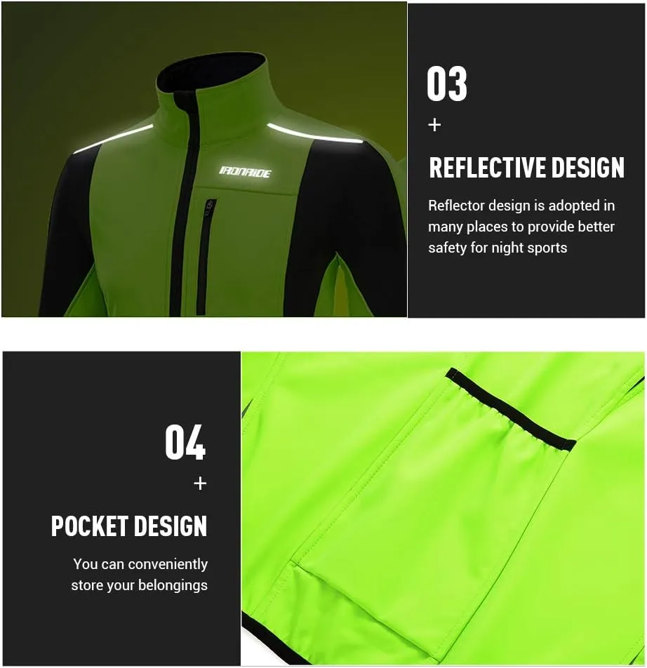HEROBIKER Cycling Jacket Bicycle MTB Road Bike Jackets Long Jersey Breathable Reflective Windbreaker Running Gear Golf Biking