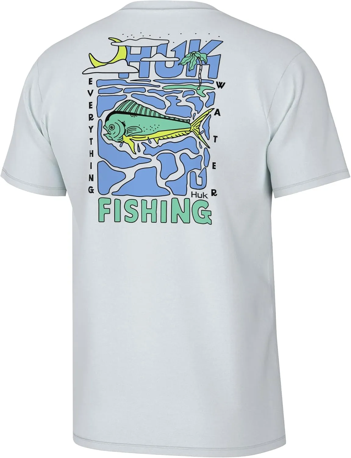 HUK Men's Fishing Graphic Tee, Performance Short Sleeve, Quick-Dry