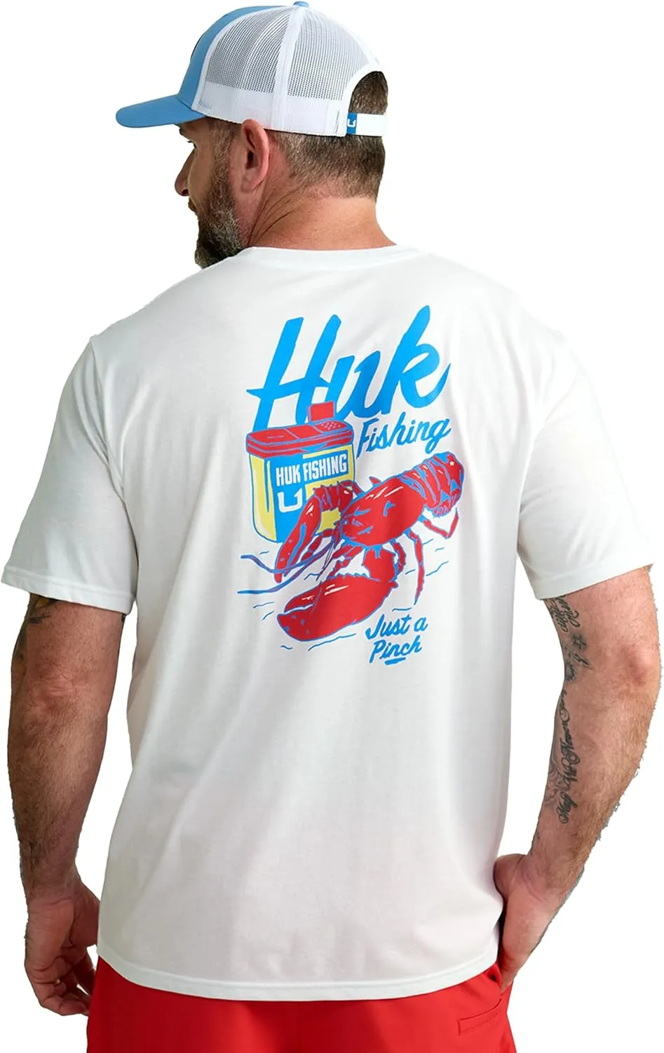 HUK Mens Fishing Graphic Tee, Performance Short Sleeve, Quick-Dry