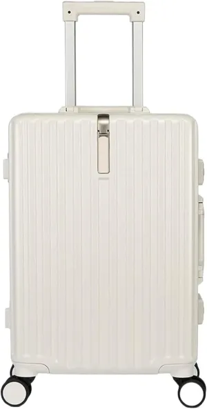IRYZE Lightweight Suitcase Lightweight And Tough Cabin Suitcase Lightweight ABS Carry-on Hand Luggage 4 Spinner Carry on Luggage (Color : White, Size : 28 inches)