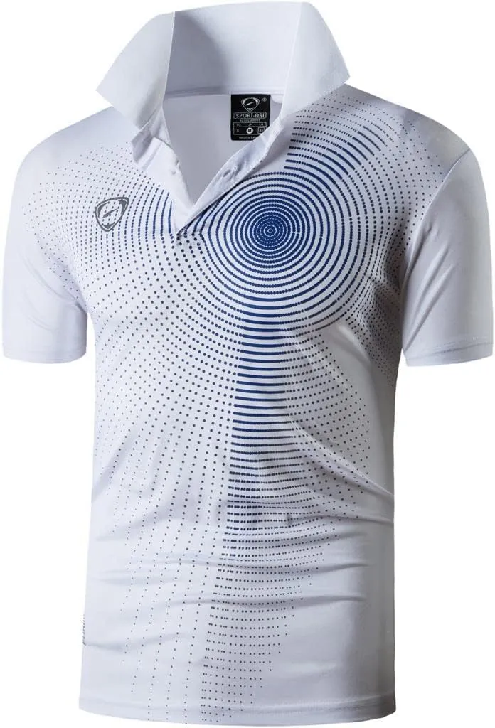 jeansian Men's 3 Packs Ourdoor Sport Quick Dry Polo T-Shirt Tee Tshirt Golf Tennis Bowling Fit LSL195