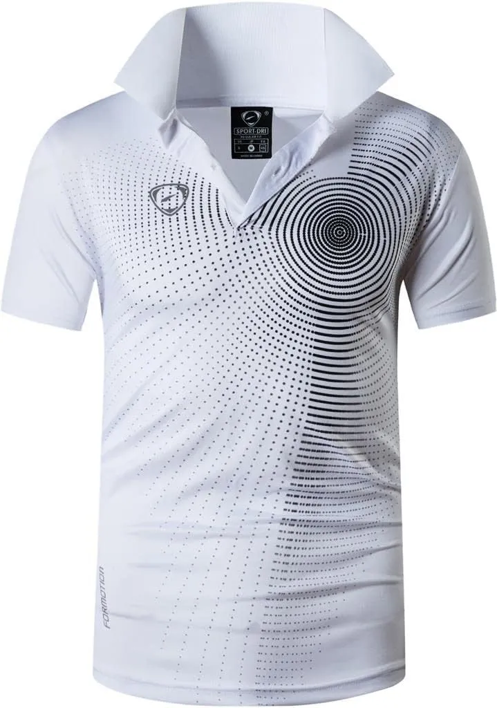 jeansian Men's 3 Packs Ourdoor Sport Quick Dry Polo T-Shirt Tee Tshirt Golf Tennis Bowling Fit LSL195