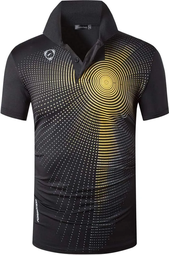 jeansian Men's 3 Packs Ourdoor Sport Quick Dry Polo T-Shirt Tee Tshirt Golf Tennis Bowling Fit LSL195