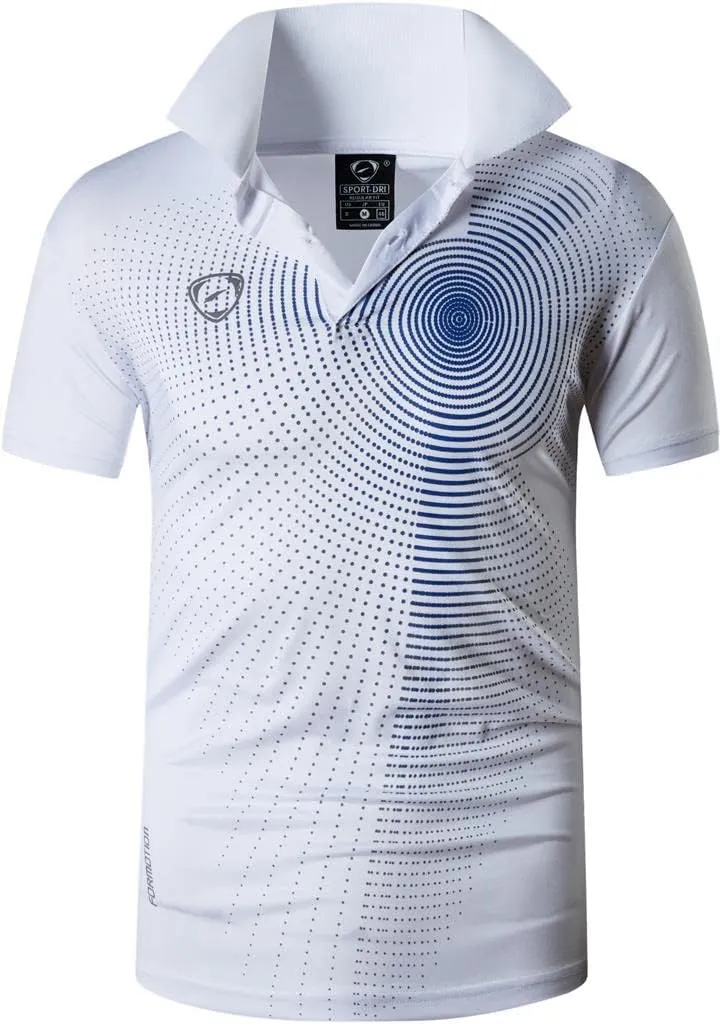 jeansian Men's 3 Packs Ourdoor Sport Quick Dry Polo T-Shirt Tee Tshirt Golf Tennis Bowling Fit LSL195