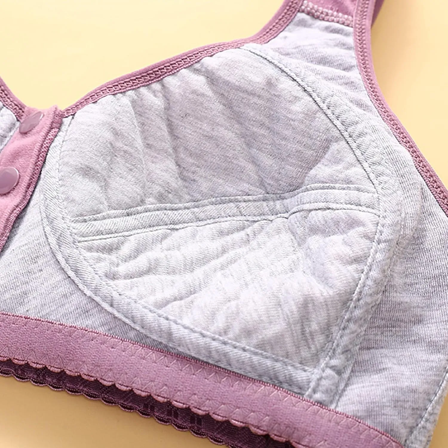LCMTWX Bras for Older Women Front Closure Breathable Bra for Seniors Wirefree Bras for Older Women Bra for Women Breathable
