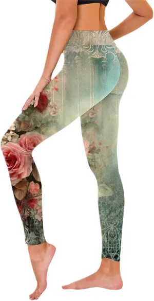 LCMTWX Leggings with Pockets for Women Long Slim Leggings Printed Elastic Casual Pants Leggings with Pockets Cold Weather