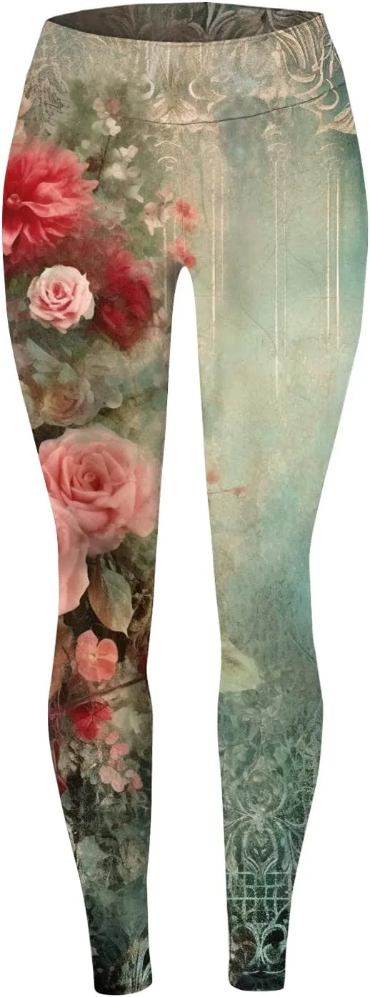 LCMTWX Leggings with Pockets for Women Long Slim Leggings Printed Elastic Casual Pants Leggings with Pockets Cold Weather