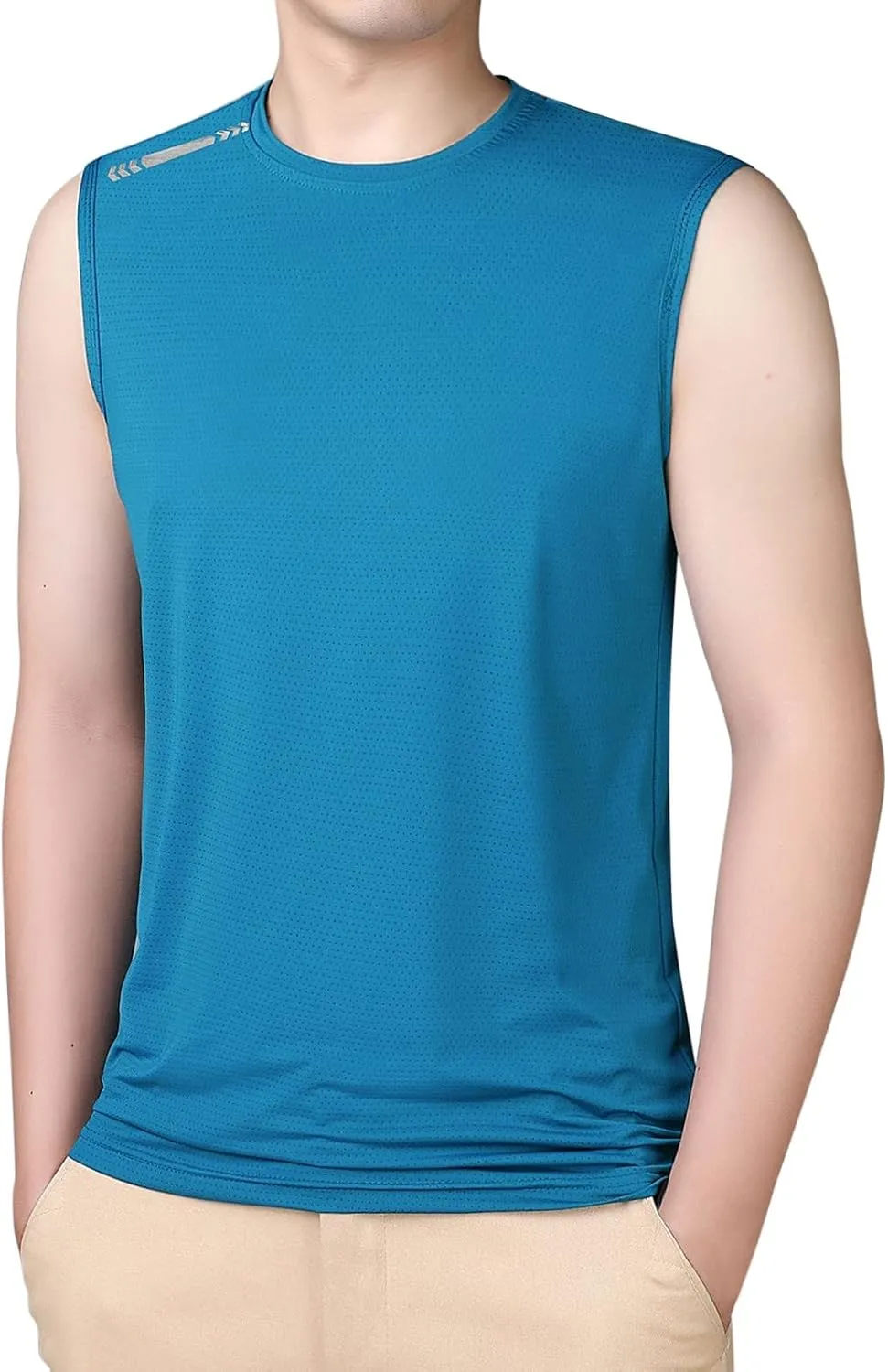 Litetao Mens Compression Tank Top Quick Drying Workout Sleeveless Gym Muscle Bodybuilding Shirts Casual Summer Beach Shirt