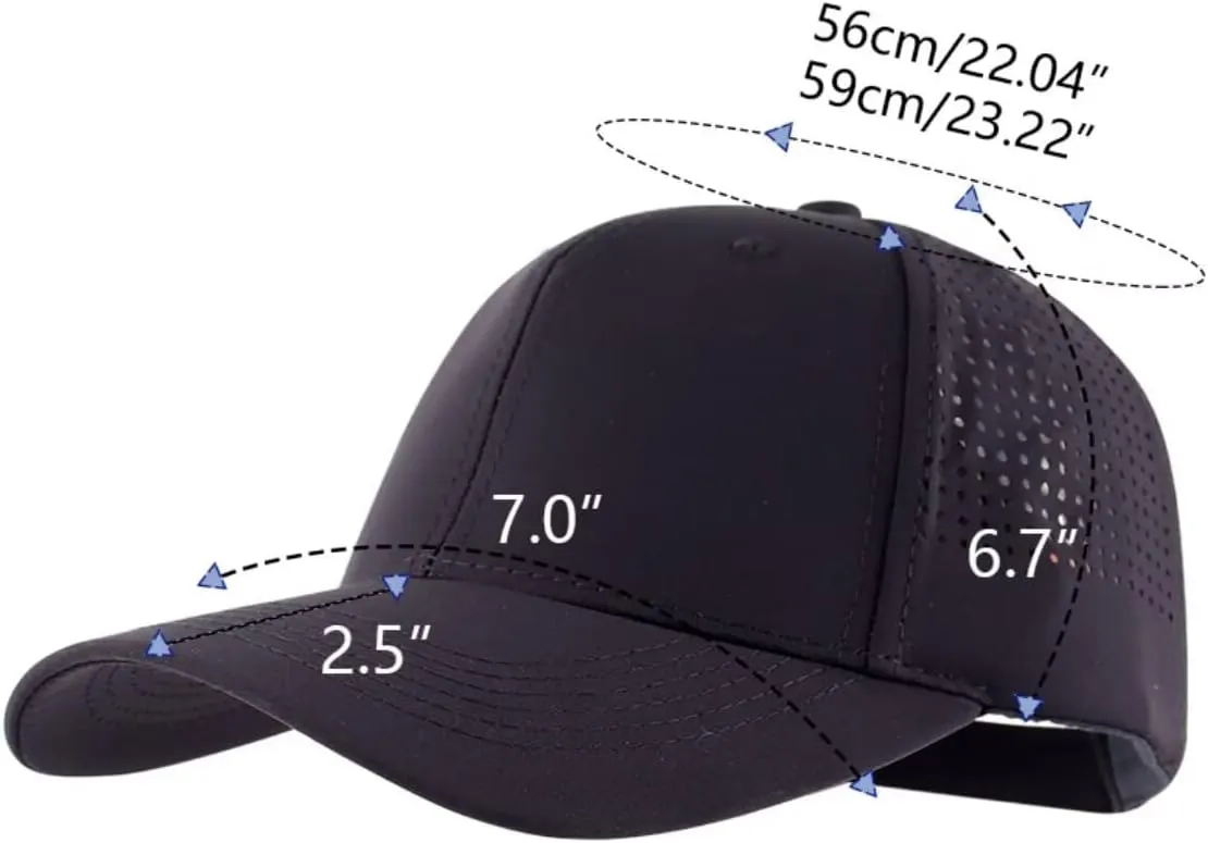 LLmoway Breathable Quick-Dry Baseball Cap UV Protection 6-Panel Ventilated Adjustable Hat Men Women Running Golf Hiking