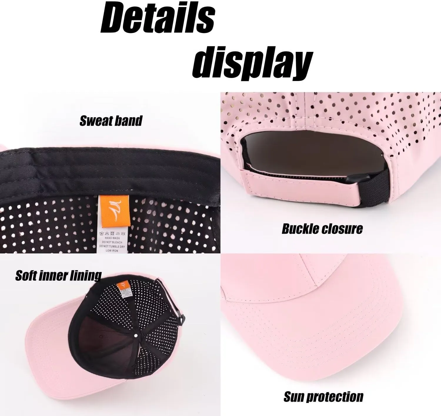 LLmoway Breathable Quick-Dry Baseball Cap UV Protection 6-Panel Ventilated Adjustable Hat Men Women Running Golf Hiking