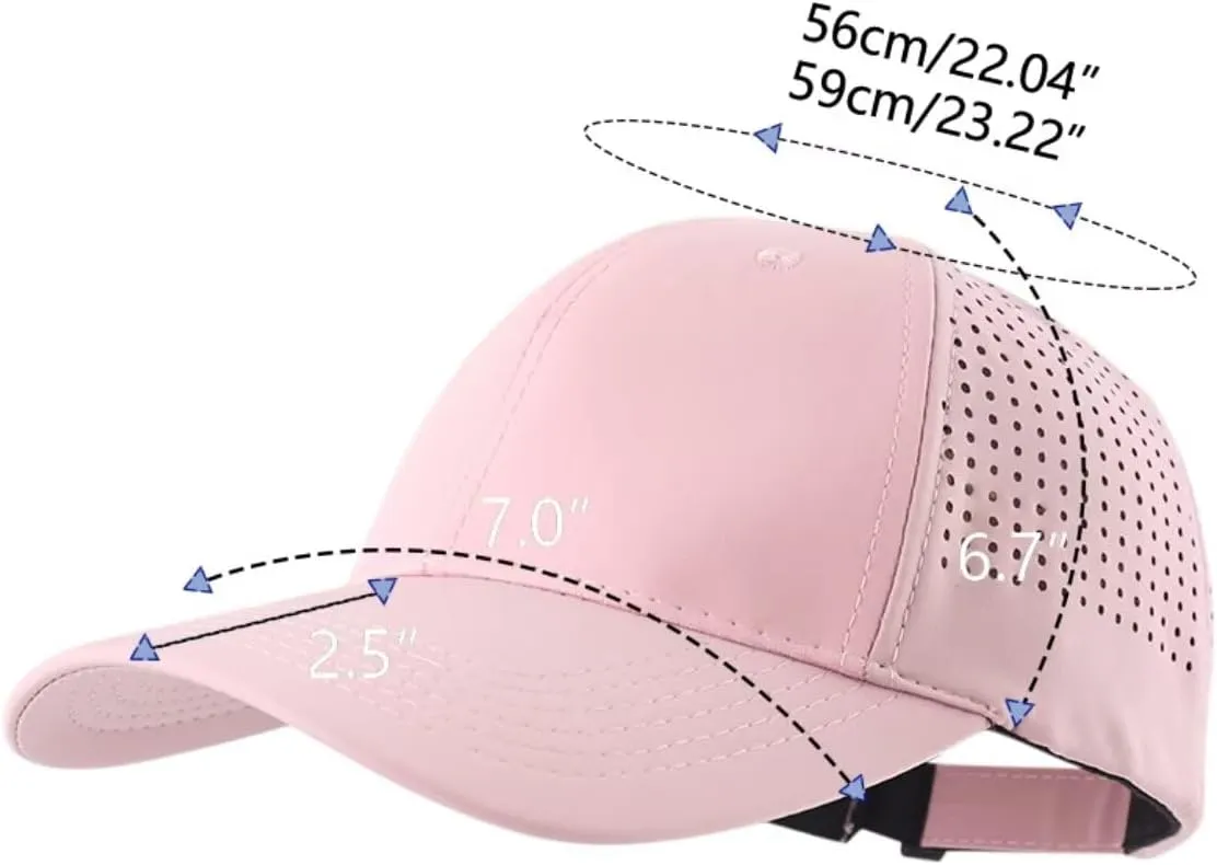 LLmoway Breathable Quick-Dry Baseball Cap UV Protection 6-Panel Ventilated Adjustable Hat Men Women Running Golf Hiking
