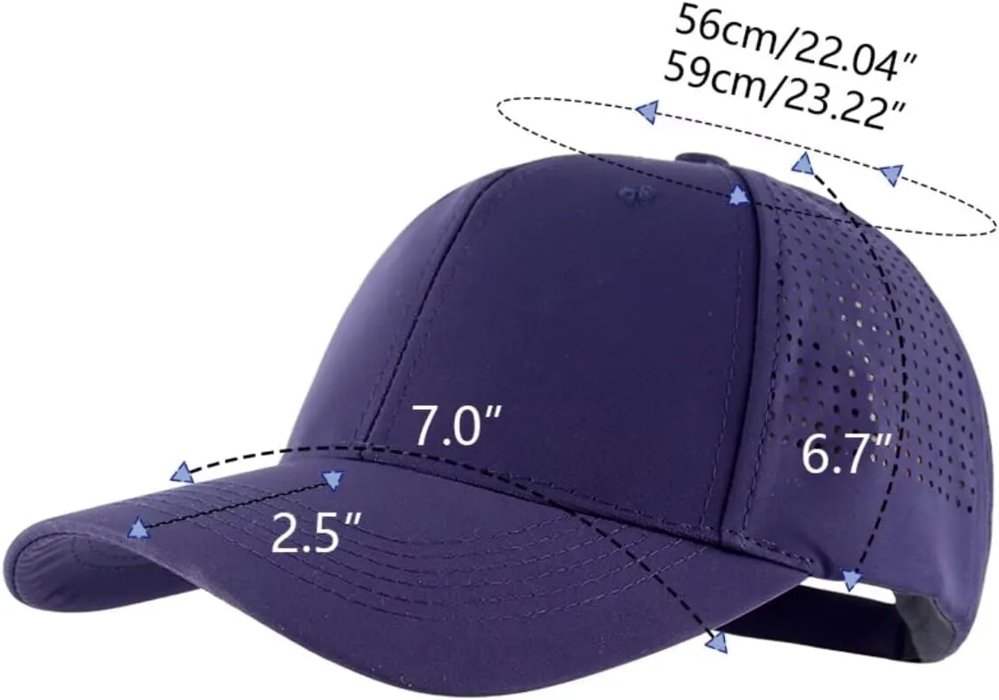 LLmoway Breathable Quick-Dry Baseball Cap UV Protection 6-Panel Ventilated Adjustable Hat Men Women Running Golf Hiking