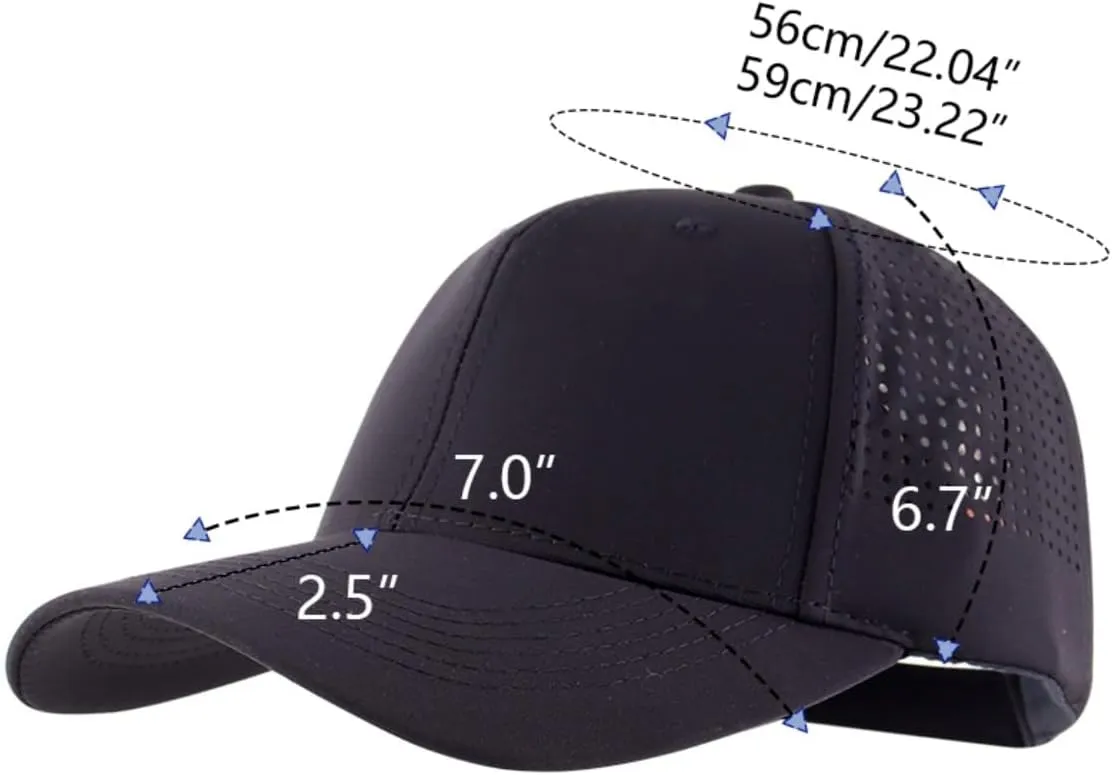 LLmoway Breathable Quick-Dry Baseball Cap UV Protection 6-Panel Ventilated Adjustable Hat Men Women Running Golf Hiking