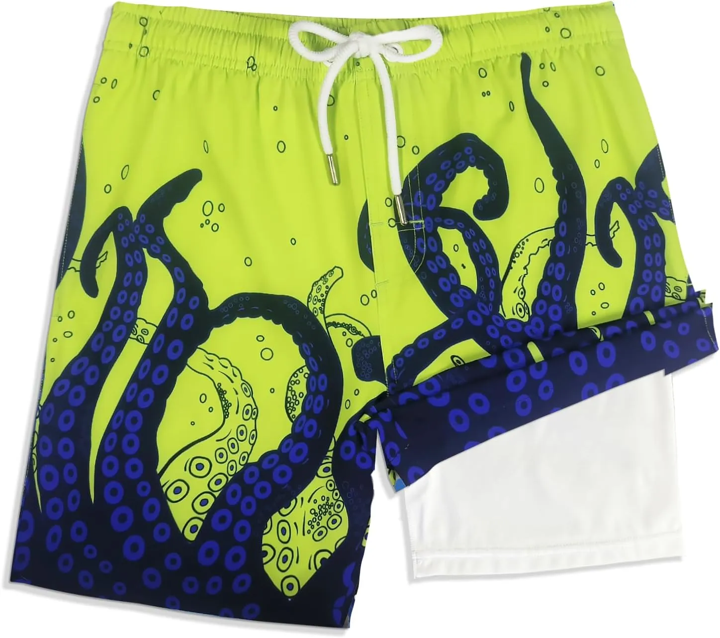 LUCOWEE Boys Swim Trunks with Compression Liner Comfortable Anti-Chafe Swimming Shorts Stretchy UPF Quick Dry Size 3T-20