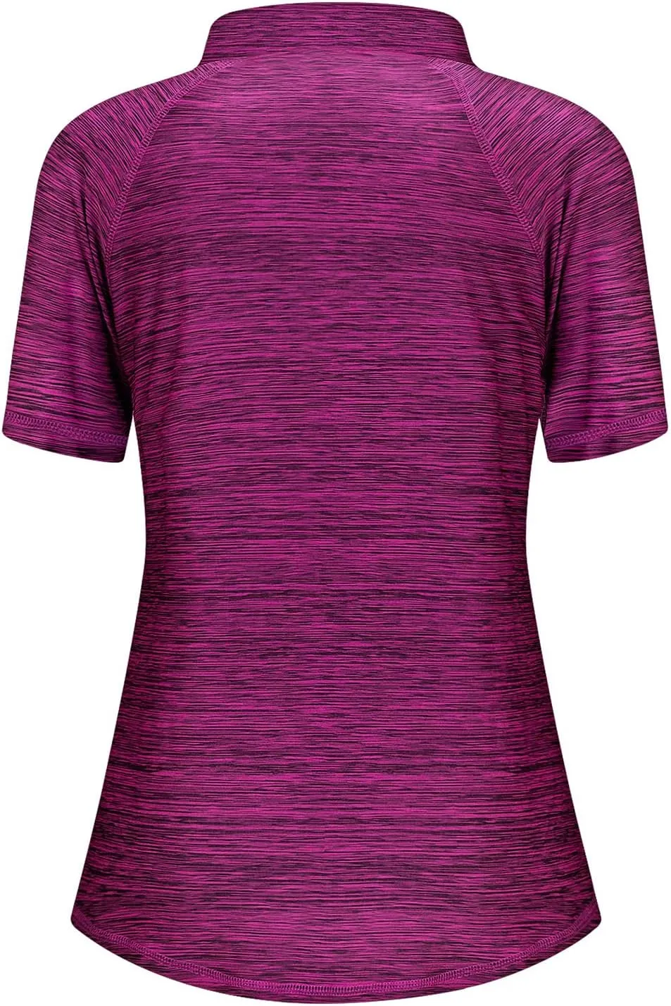LURANEE Women's Short Sleeve Moisture Wicking Athletic Shirts Quarter Zip Pullover