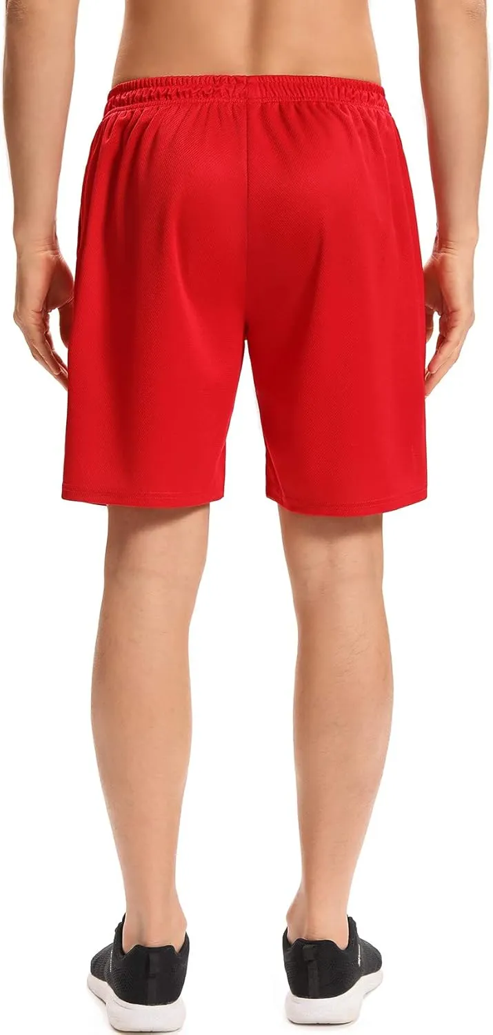 LXNMGO men's 7" Workout Running Shorts Quick Dry Lightweight Athletic Gym Shorts with Zip Pockets