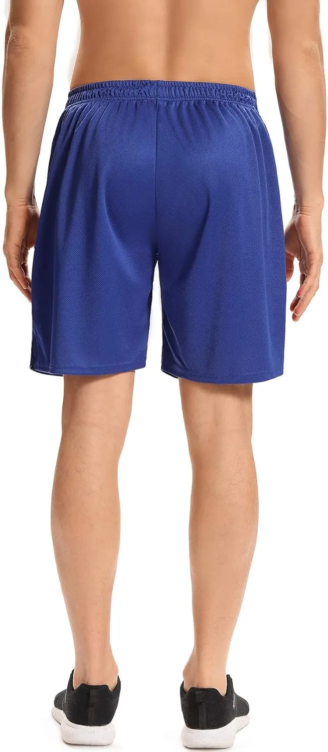 LXNMGO men's 7" Workout Running Shorts Quick Dry Lightweight Athletic Gym Shorts with Zip Pockets