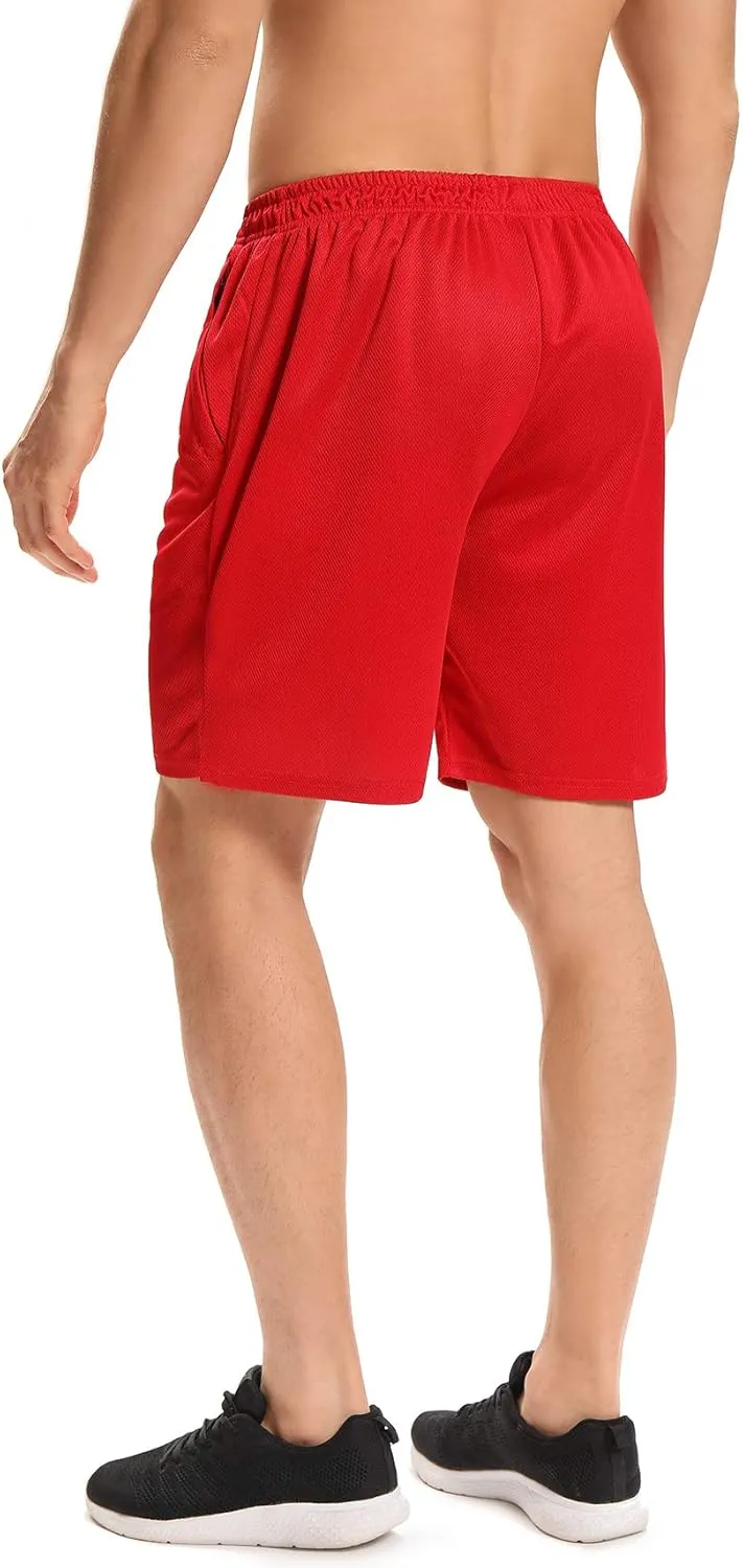 LXNMGO men's 7" Workout Running Shorts Quick Dry Lightweight Athletic Gym Shorts with Zip Pockets