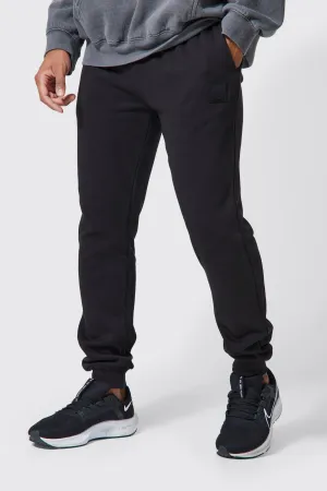 Man active gym joggers with pockets Boohoo, black