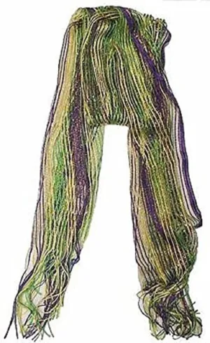 Mardi Gras Mesh Shimmering Scarf