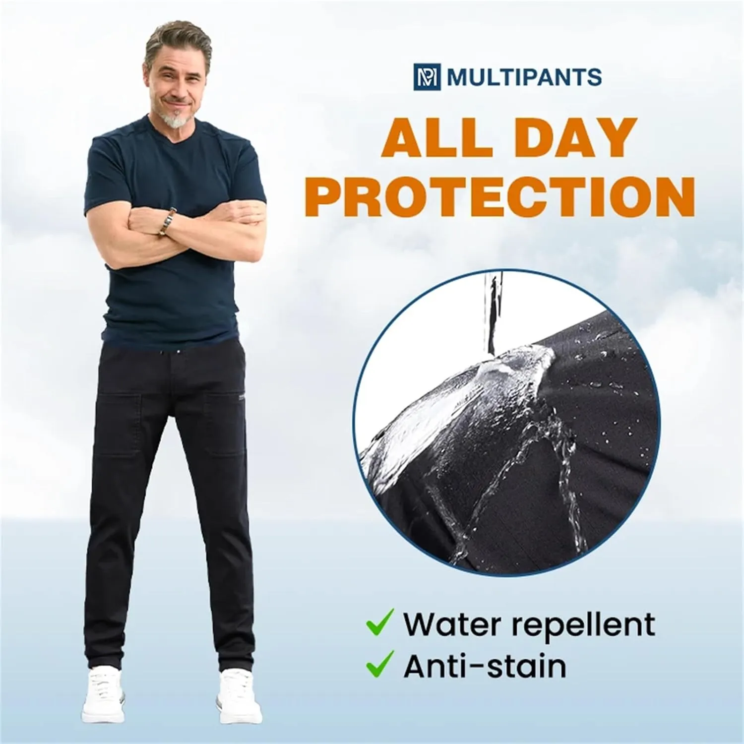 Men Comfy Multi Pants, Mencomfy Multipants - High Stretch Multi-Pocket Cargo Pants