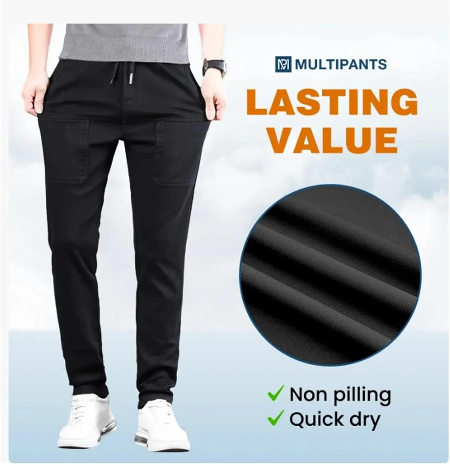 Men Comfy Multi Pants, Mencomfy Multipants - High Stretch Multi-Pocket Cargo Pants