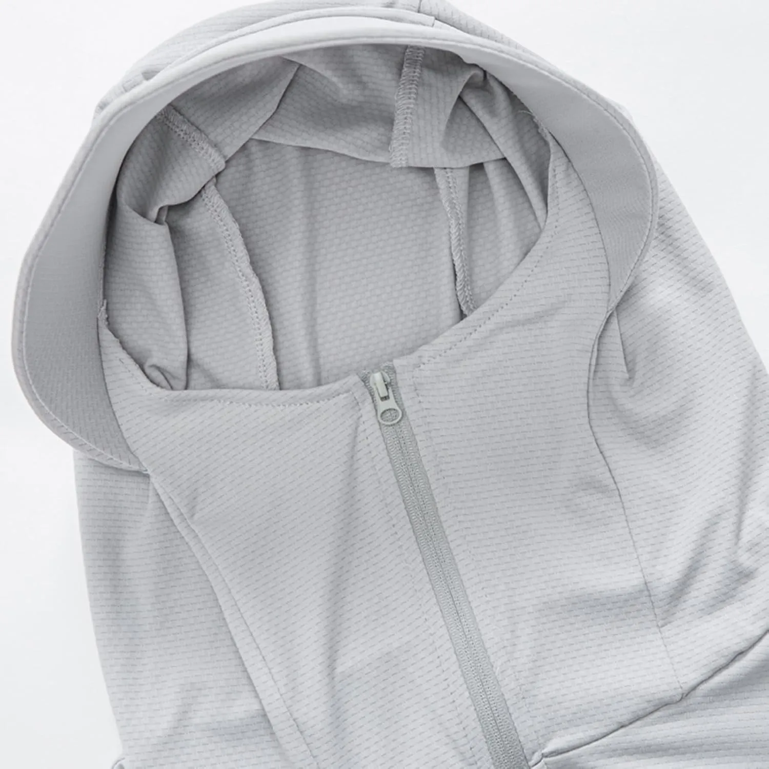 Men Sun Protection Zip Hoodies UPF 50  Light Jacket Long Sleeve Sun Shirts Hiking Fishing with Pockets & Thumb Hole