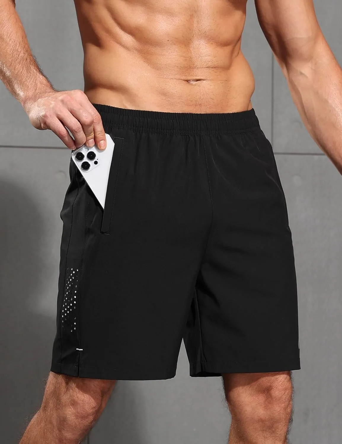 Men's Athletic Running Shorts Quick Dry 7" Lightweight Workout Shorts Training Sports Gym Hiking Basketball
