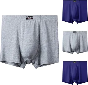 Mens Boxer Briefs Breathable Stretch Underwear Plus-Size Seamless Breathable Boxers Panties Skin-Friendly Briefs