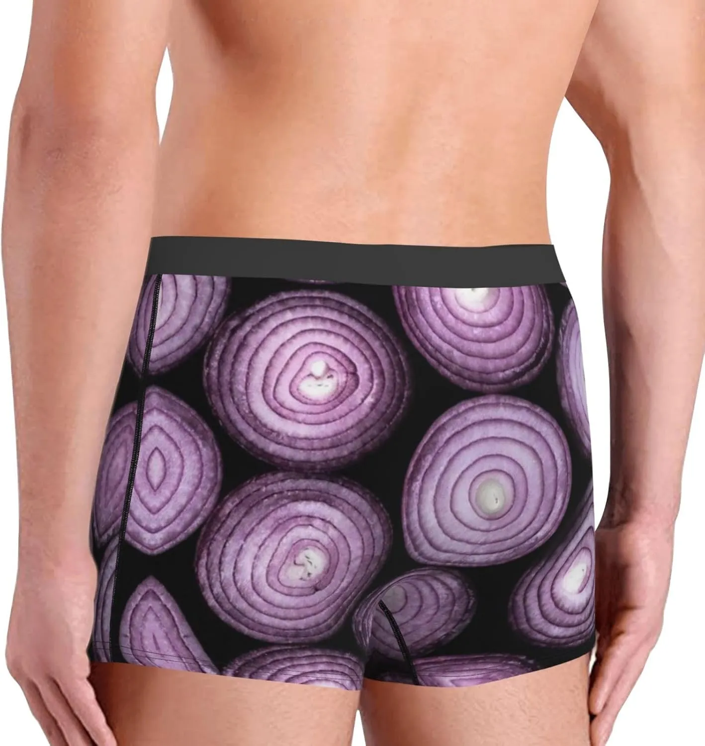 Mens Boxer Briefs Comfortable Breathable Underwear (Onion,)