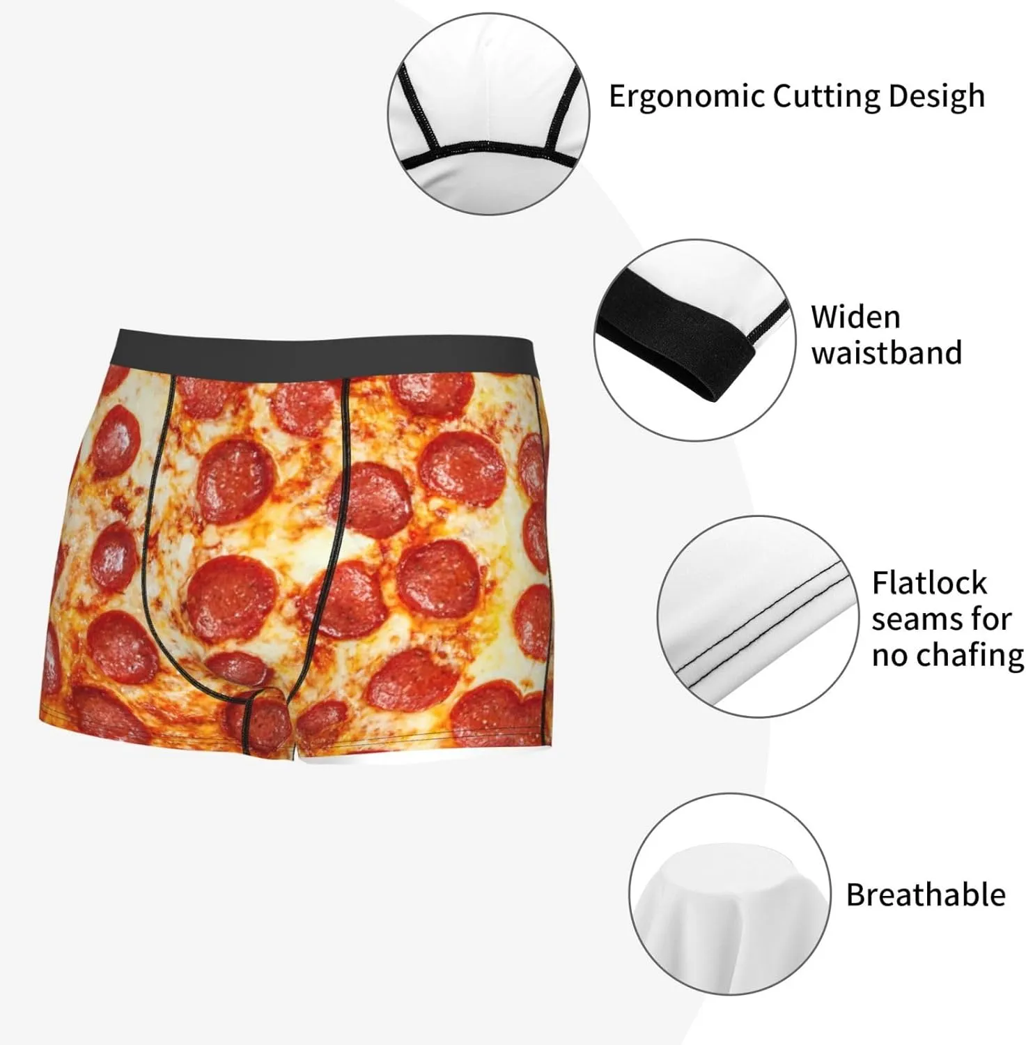 Mens Boxer Briefs Comfortable Breathable Underwear (Onion,)