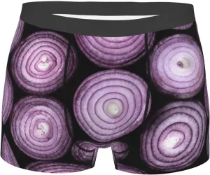 Mens Boxer Briefs Comfortable Breathable Underwear (Onion,)