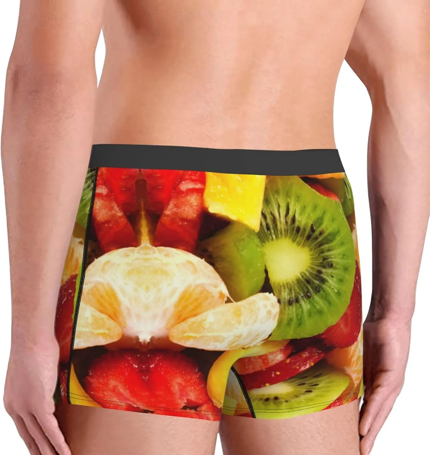 Mens Boxer Briefs Comfortable Breathable Underwear (Popcorn,)